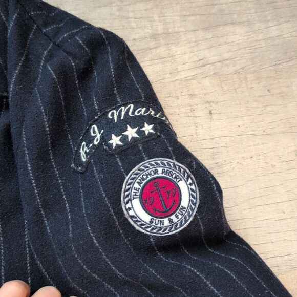 Zara Womens Blue Trafalac Outerwear Wool  Long Trench Jacket Size Small S - Picture 3 of 6